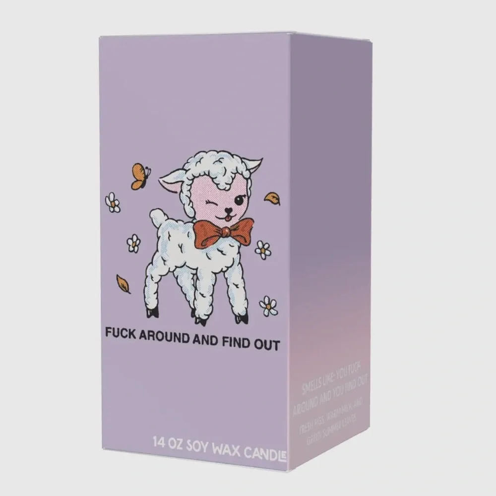F*ck Around and Find Out Candle ~Brand New! 🐑